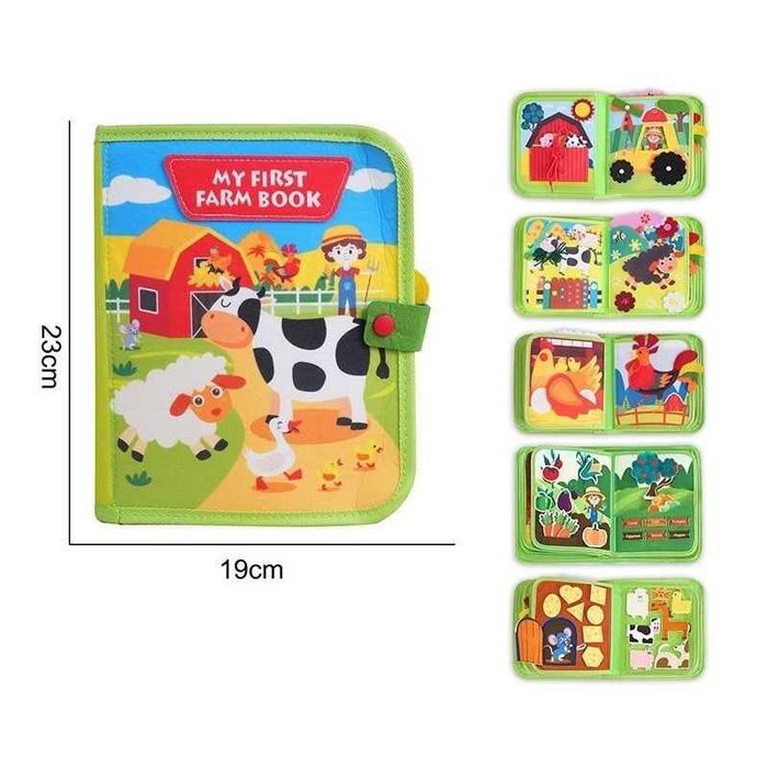 М'яка книжка-бізіборд Ферма фетр пальчик ігри пискавка ел на липучках