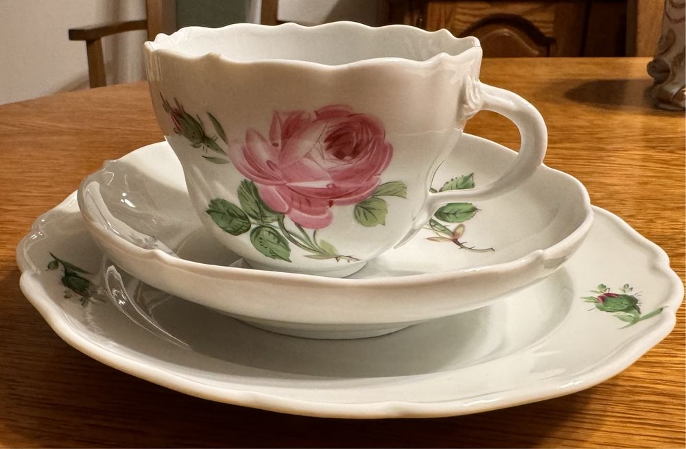 Porcelana Miśnia,zestaw,TRIO,,dzbanek do kawy/herbaty,cukiernica