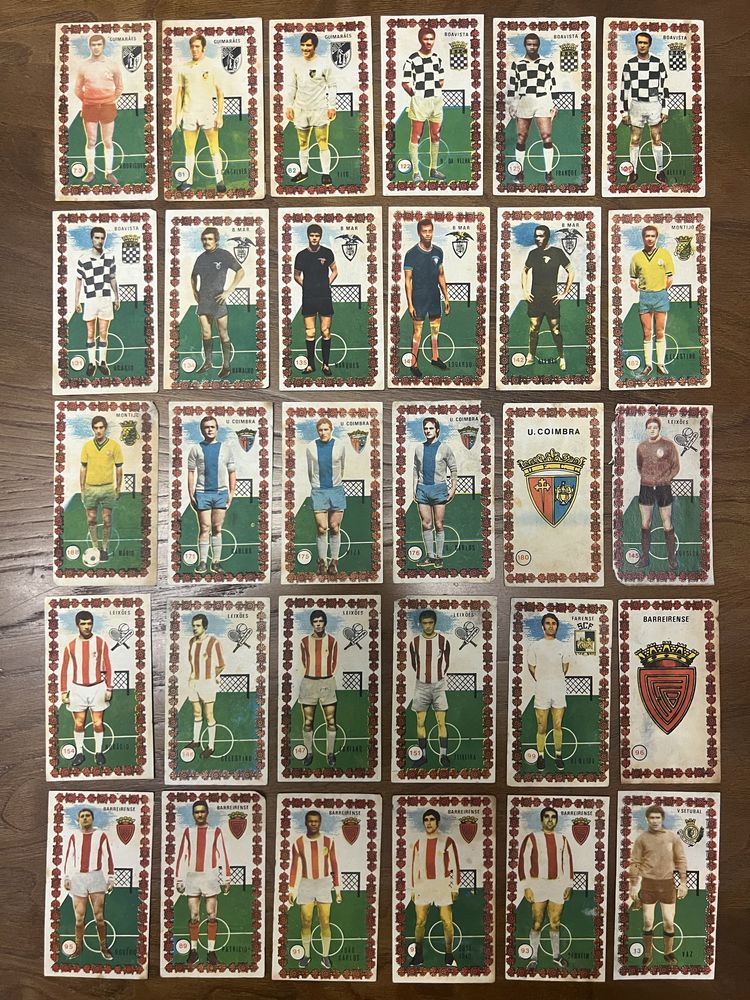 Cromos caramelos antigos de futebol dos anos 70