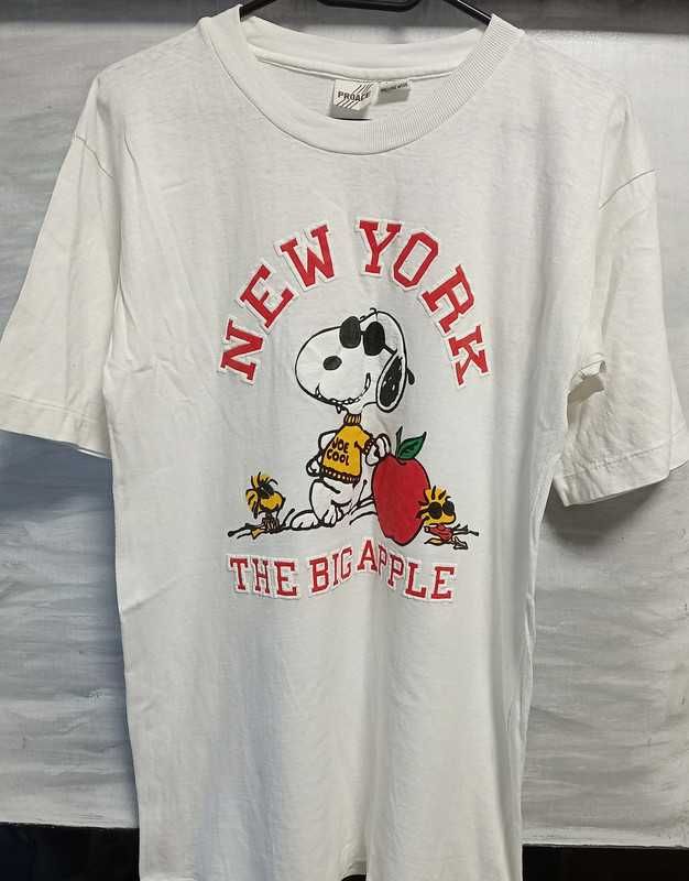 Koszulka T-Shirt Tee Snoopy Peanuts New York 80s Vintage M