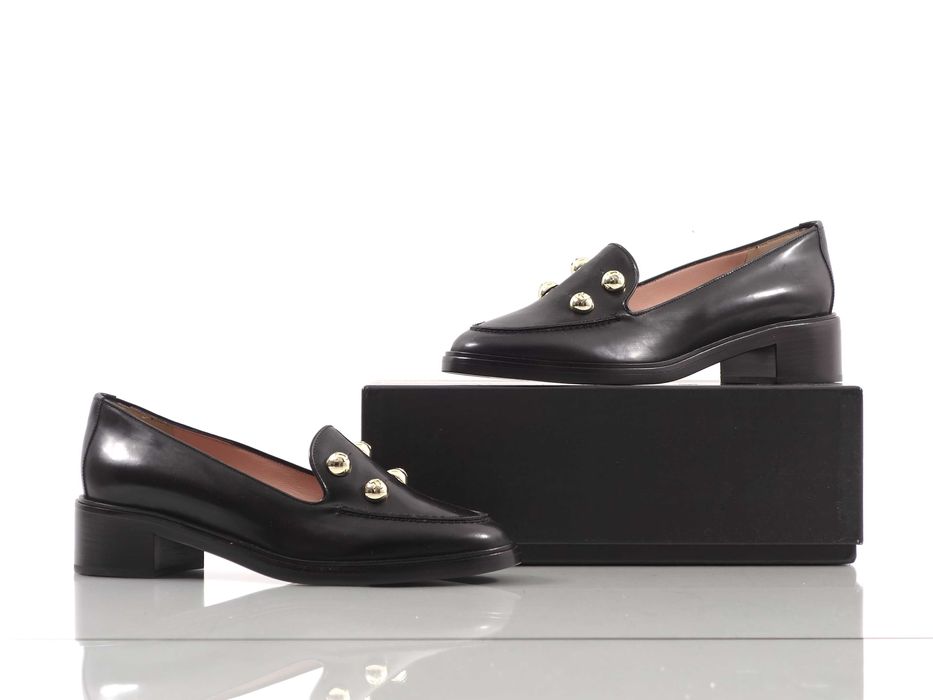 Rochas Rocha Paris Nowe Mokasyny Na Obcasie Buty Damskie Skórzane  38