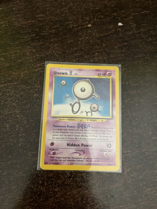 Karty pokemon oryginalne vintage starsze Unown Neo