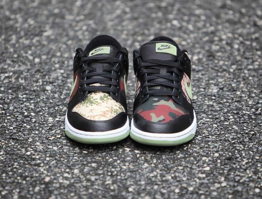 кожаные Nike Dunk Low Crazy Camo мужские кроссовки DH0957-001