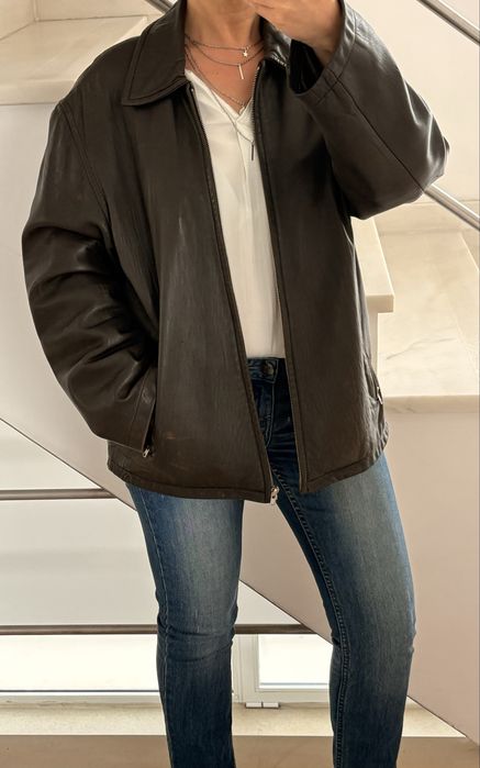 Casaco de homem em pele [L]