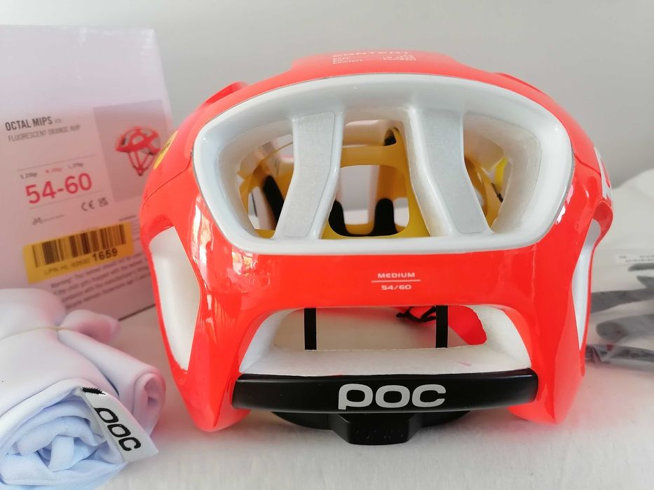 Kask rowerowy szosowy Poc Octal Mips Fluorescent Orange Avip M 54-60cm