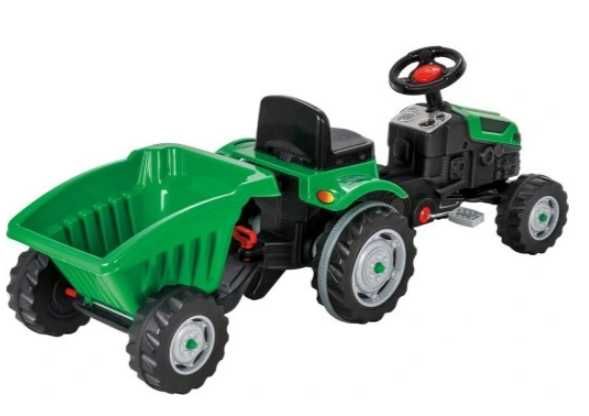 Traktor na pedały jeździk NOWY z przyczepką samochód DUŻY
