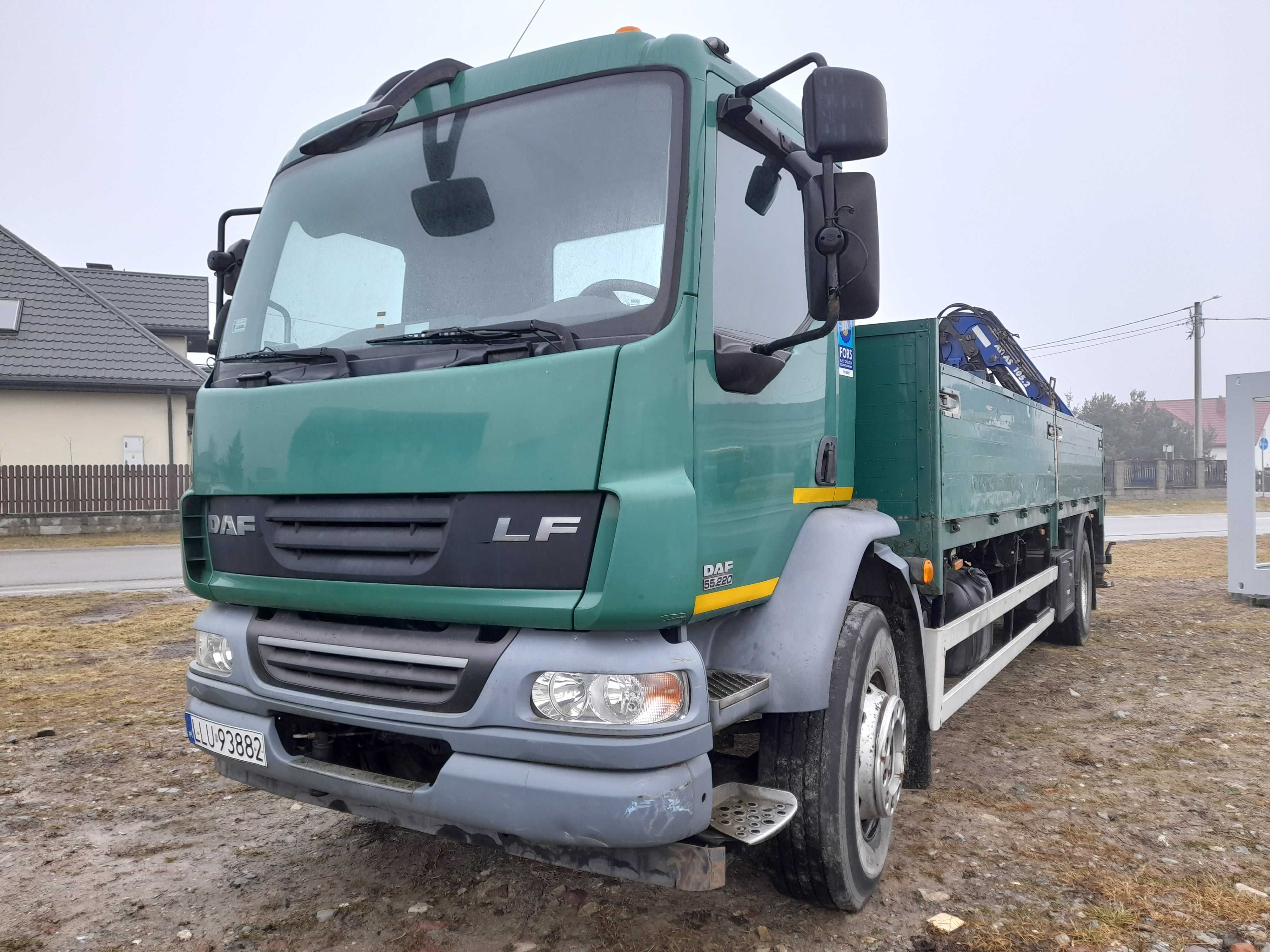 DAF FA 55 skrzyniowy z Żurawiem Atlas 2011r 6692cm3 Zamiana