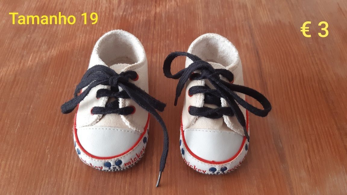 Calçado bebé e criança - Tamanhos 16 a 24