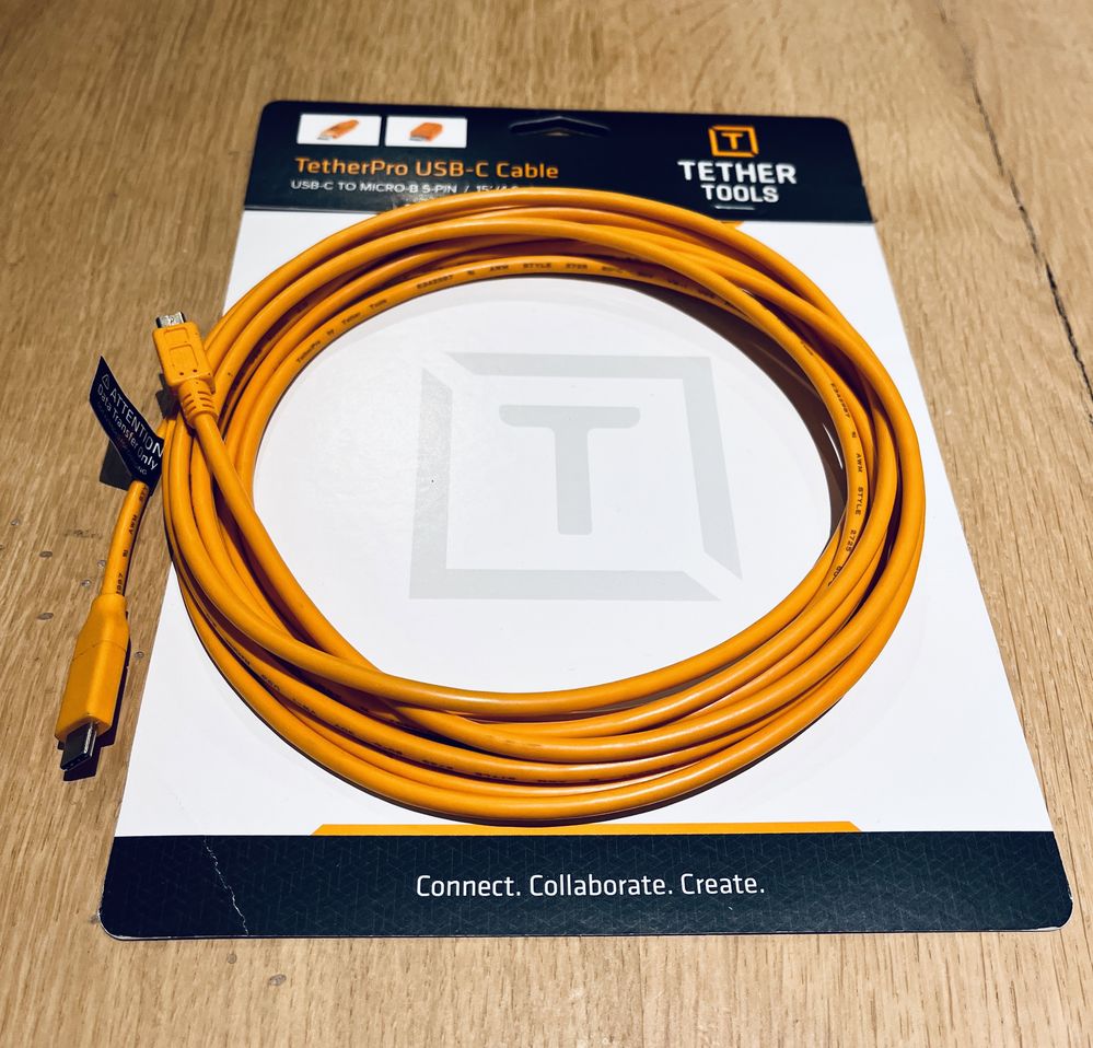 Kabel do tetheringu TETHER Pro z USB-C do Micro-B Pomarańczowy
