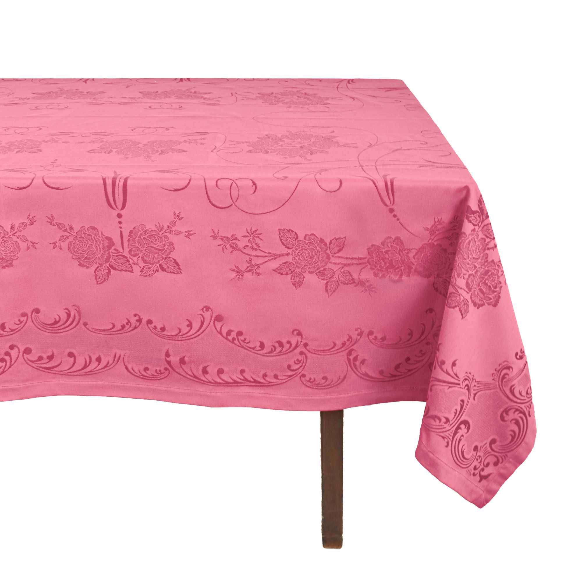 Toalha de mesa com rosas, retangulares e quadrada. Algodão , jacquard