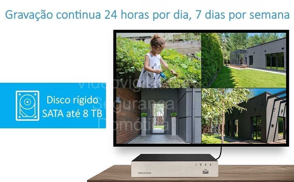 Conjunto de vigilância * DVR * 4 Câmaras * FULL HD 2MP