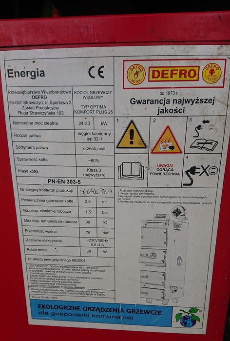 Sprzedam części do pieca