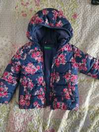 Kurtka w kwiaty  benetton 98 104