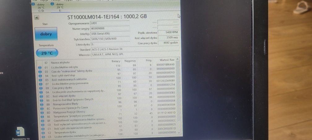 Dysk SSHD 1 Tb SATA seagate