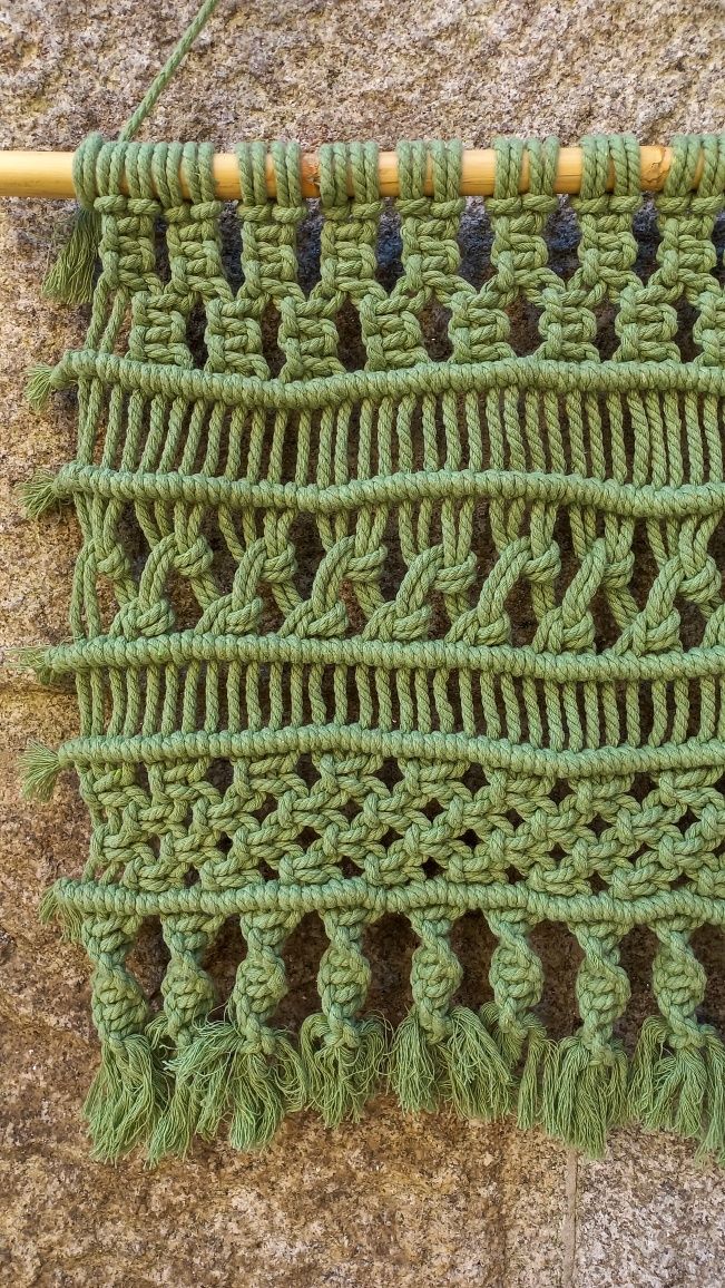 Painél Macramé Verde