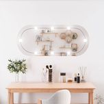 Vidaxl Lustro Ścienne Z Led, 40X90 Cm, Szklane, Owalne