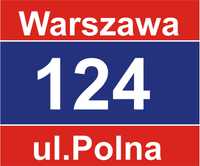 Tabliczka tabliczki  z numerem domu nazwą ulicy Ciechanów Drukarnia