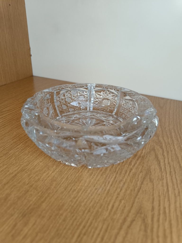 Kryształy kieliszki wazon szkło PRL