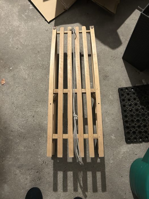 sanki drewniane na metalowych plozach