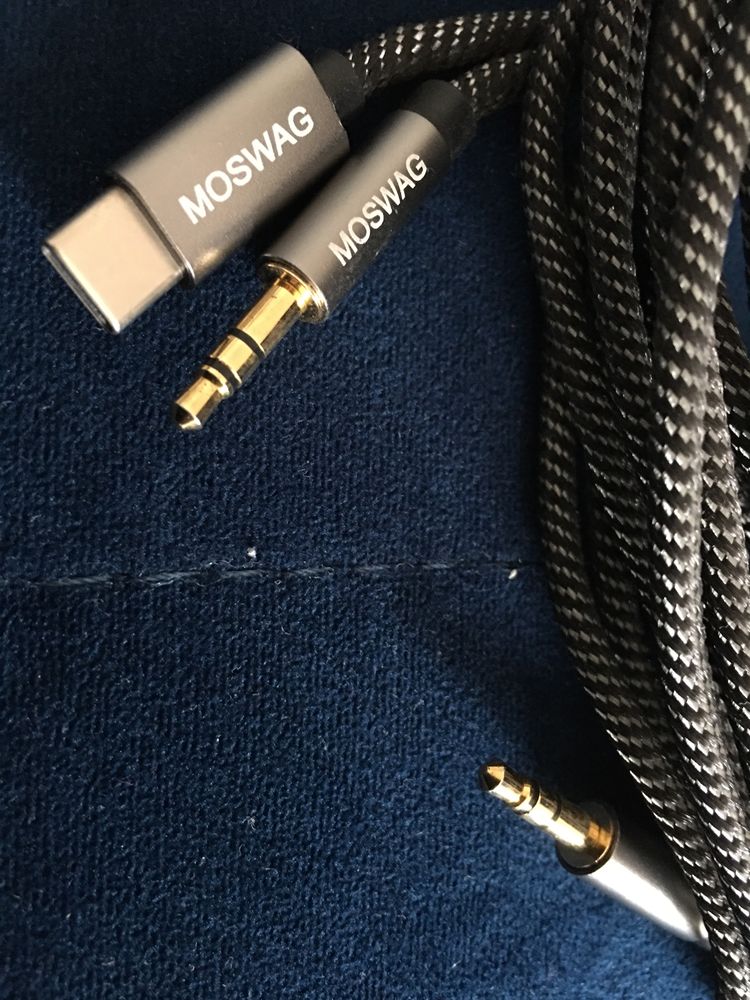 Stereofoniczny Kabel Audio Moswag USB C