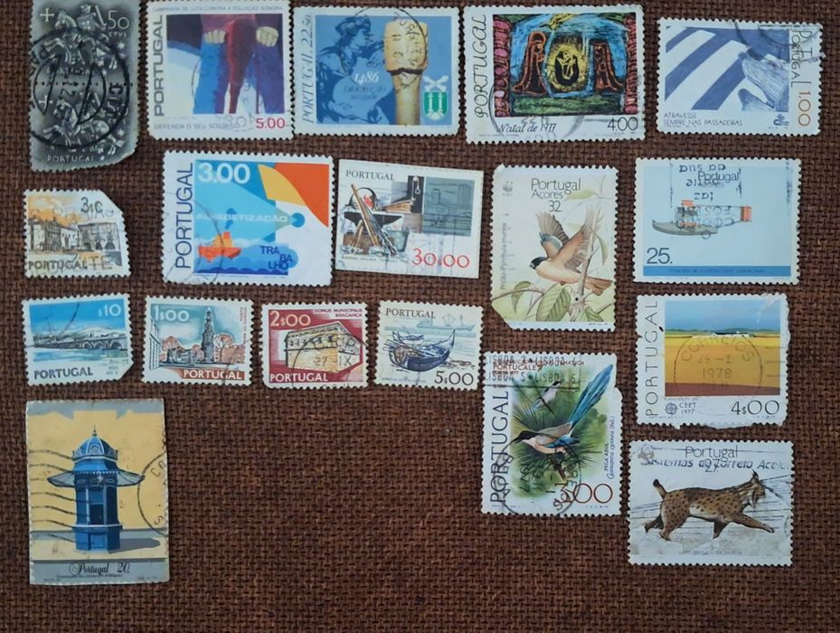 Conjunto lote de selos portugueses