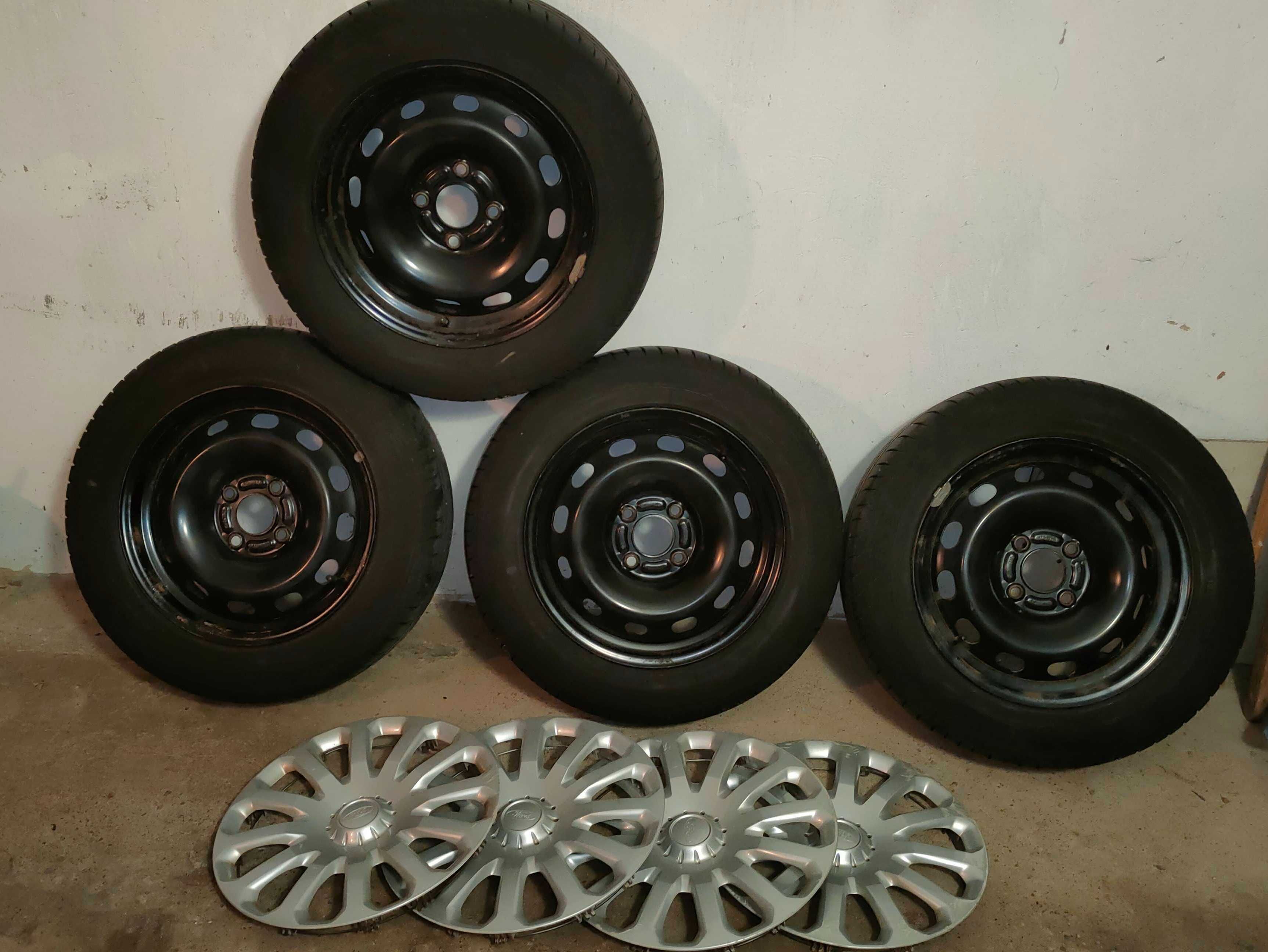 koła Ford 4x108, 195/60R15 czujniki TPMS, B-Max Fiesta; kołpaki