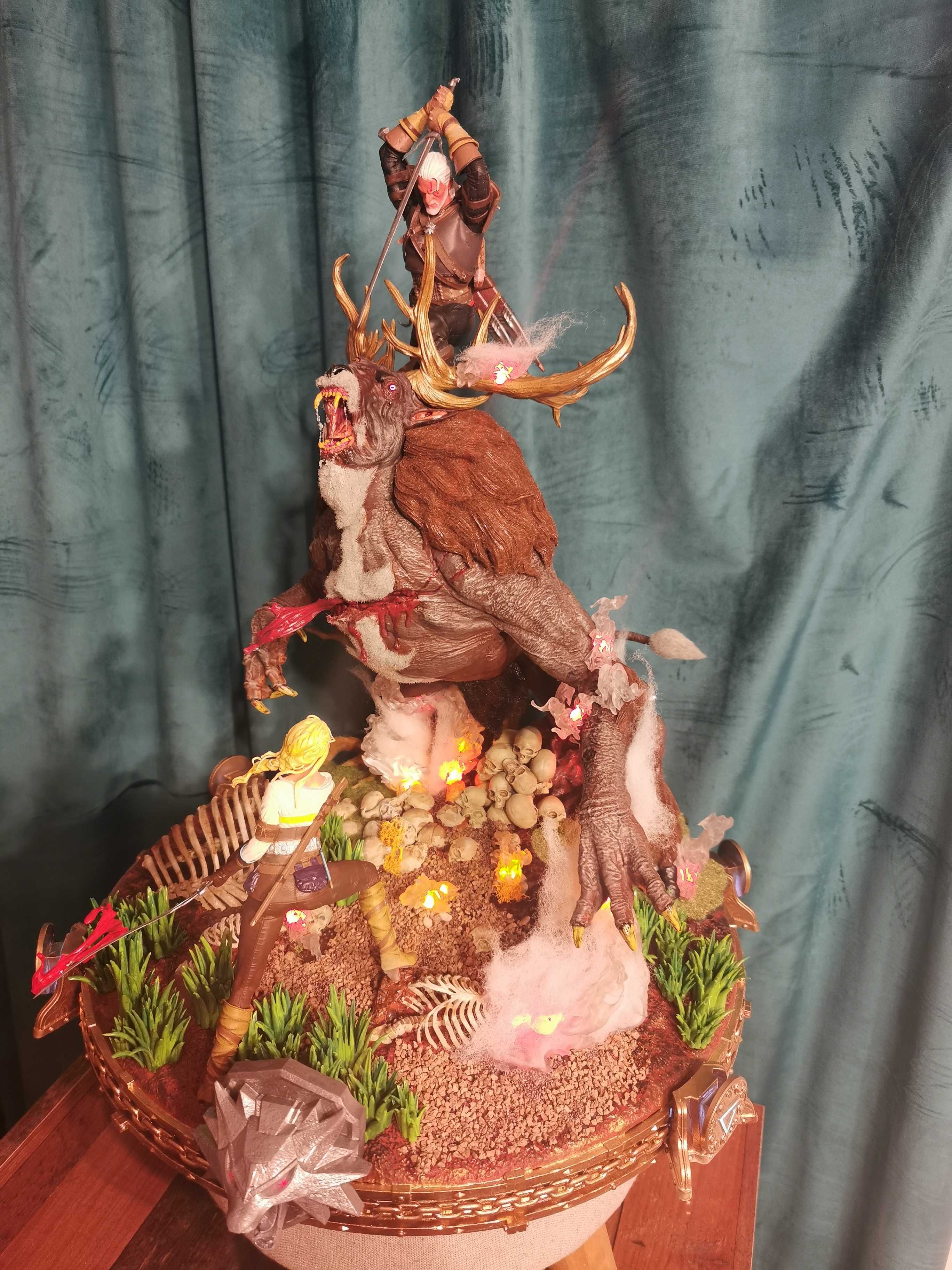 Wiedźmin, Ciri, Bies, diorama ok. 50*50 cm