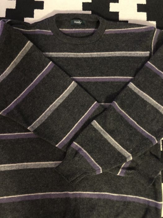 Welniany sweterek w paski meski