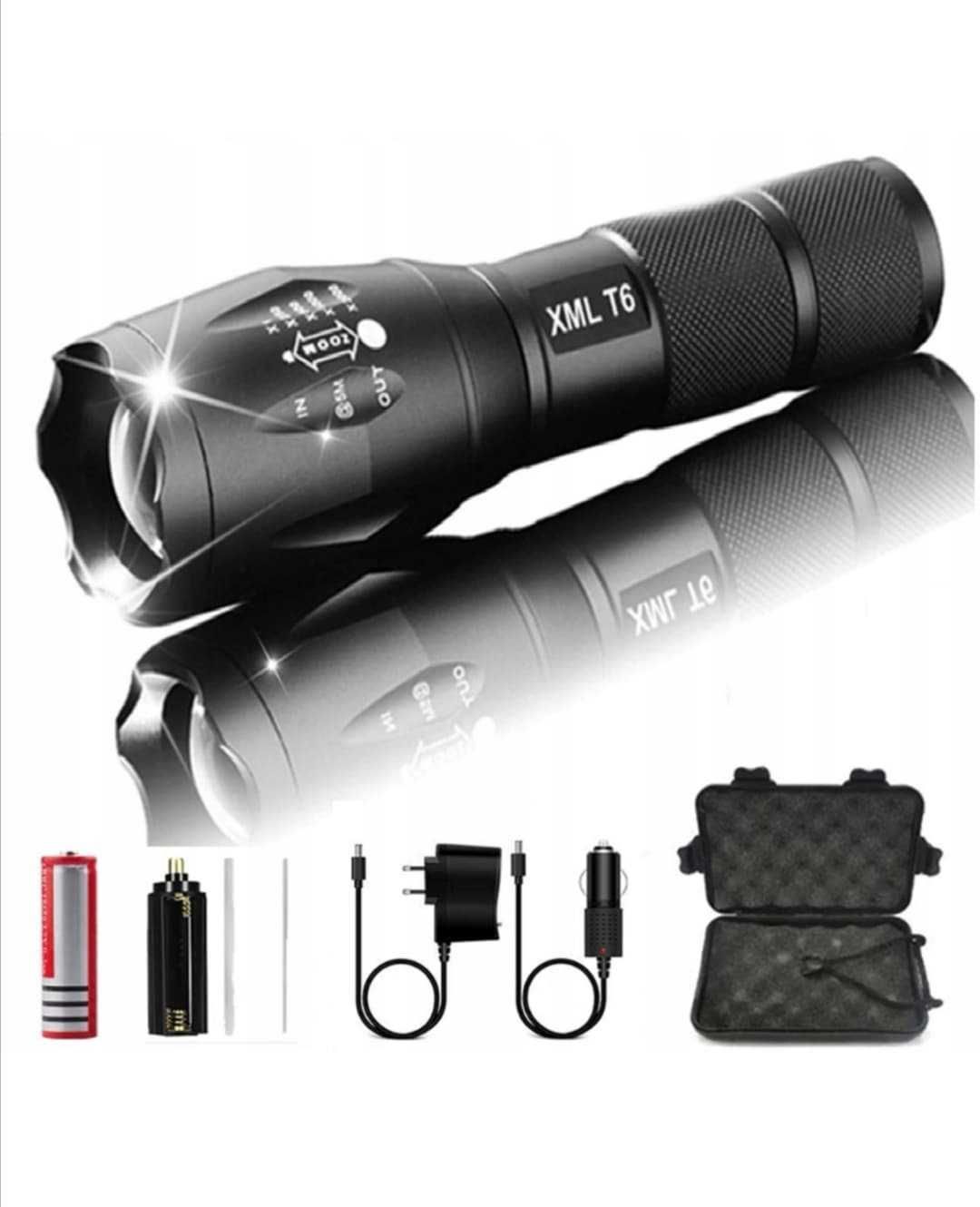Latarka Taktyczna Wojskowa LED Cree XML-T6 ZOOM