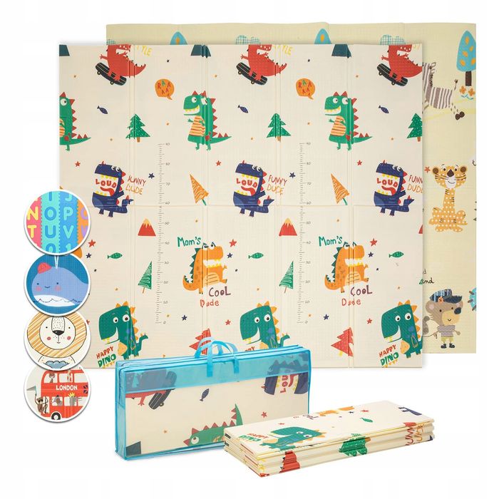 Babify Mata Edukacyjna składana dla Dzieci 200x180cm