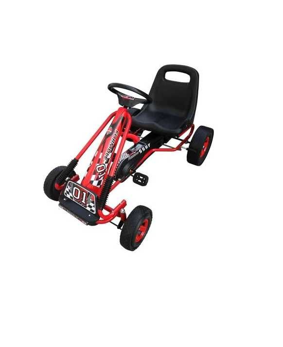 Gokart dla dzieci, z pedałami, czerwony