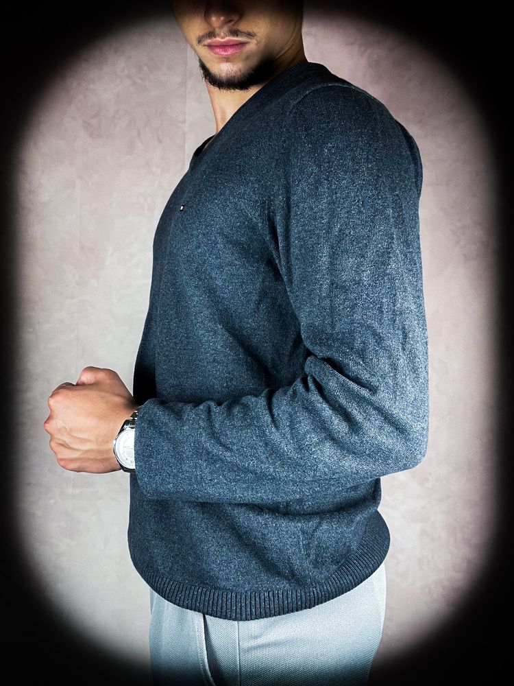 Stylowy Czarny Męski Sweter «Tommy Hilfiger» Roz: M