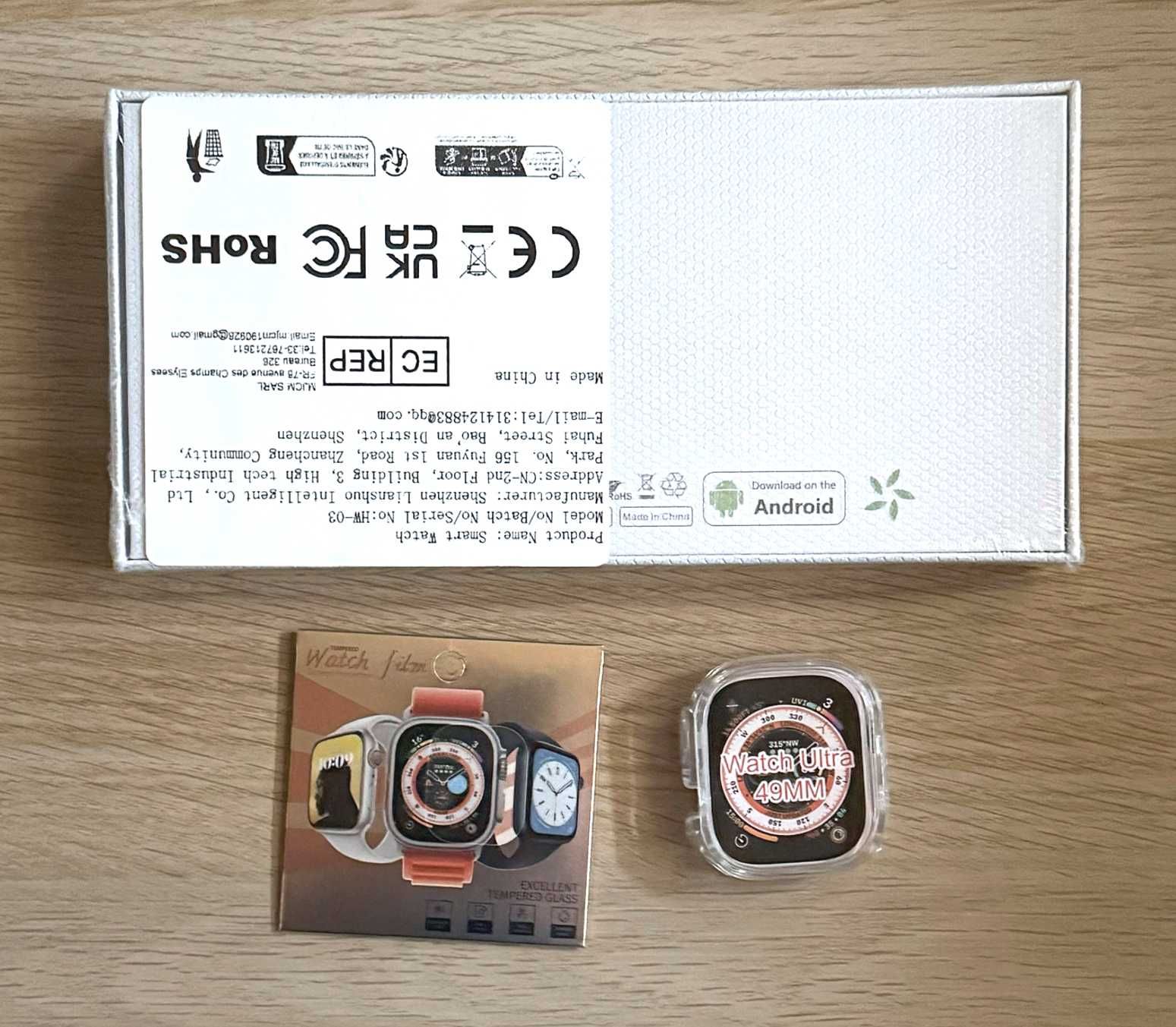 Smartwatch HK10 Ultra3 Max 2,02" Amoled PL srebrny