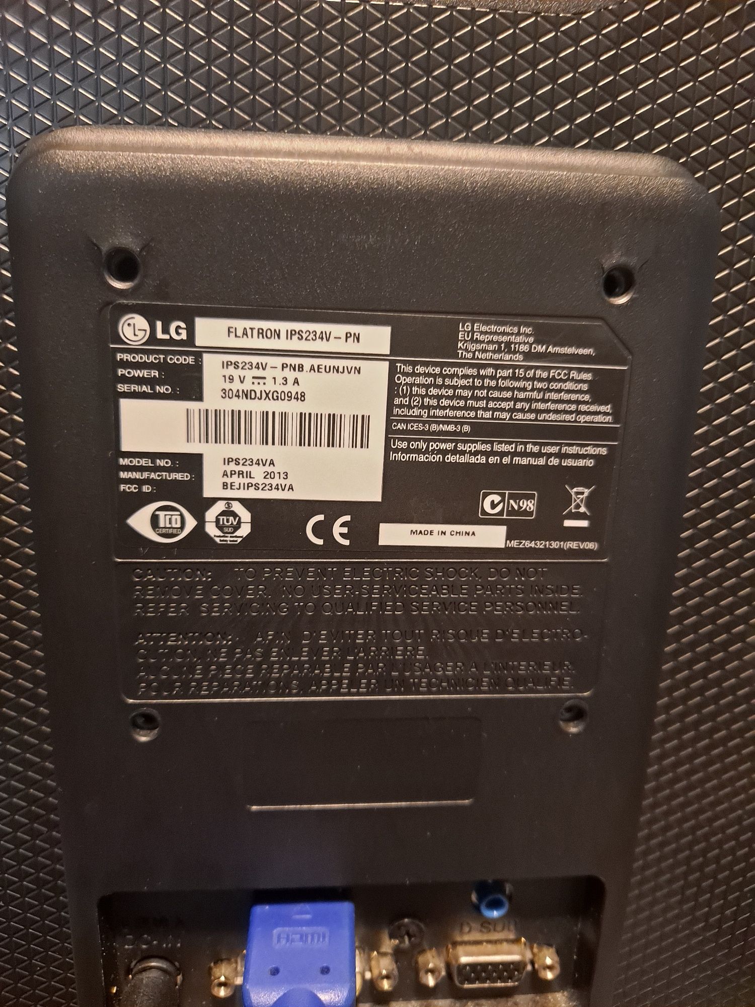 Monitor LED IPS LG 23,5" HDMI