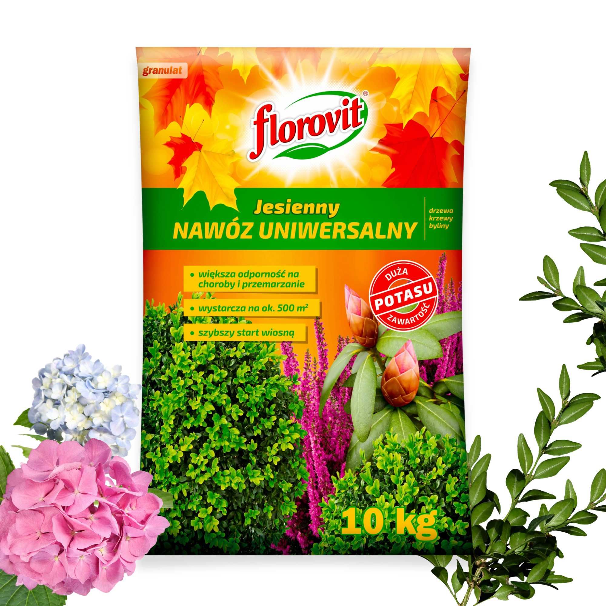 Nawóz jesienny FLOROVIT uniwersalny 10kg do drzew krzewów bylin roślin