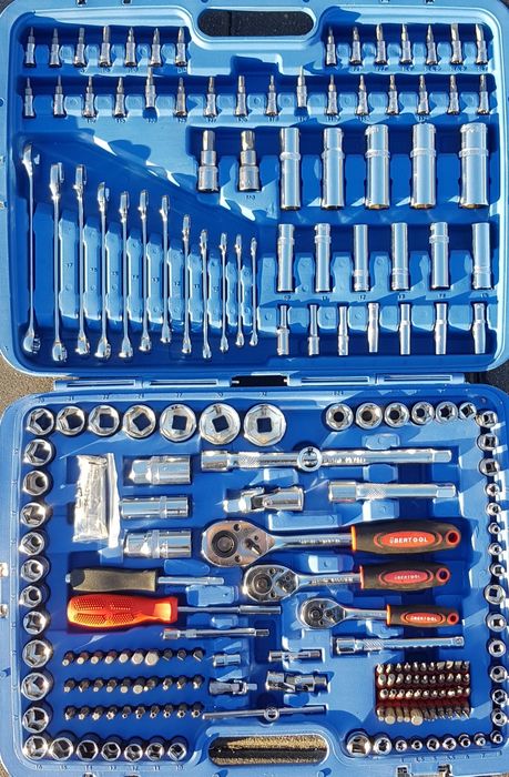 Klucze Nasadowe 216 Elementów Wysoka Jakość STAL CRV 3 Grzechotki