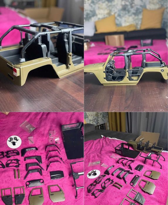 Karoseria RC INJORA Jeep Wrangler JK Rubicon Crawler TRX-4 SCX Axial