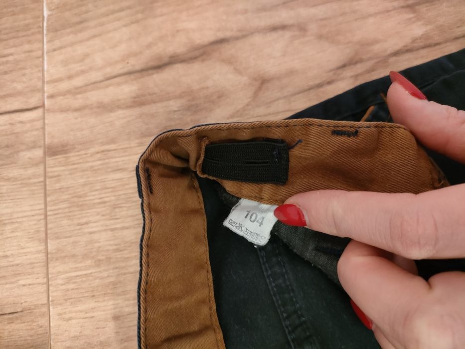 Spodnie chinosy granatowe eleganckie wyjściowe