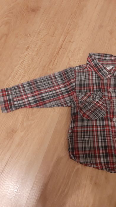 Koszula w kratkę chłopięcą rozm.74