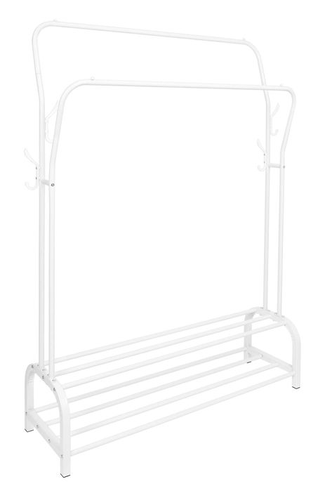 Wieszak stojący podwójny LARY biały