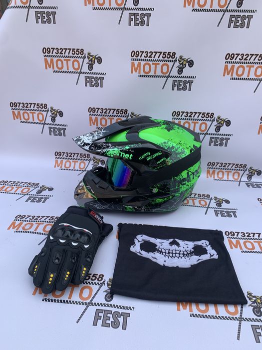 Комплект  Шолом крос\ Ендуро шлем\ Інтеграл\ Присутнній Опт та Роздріб