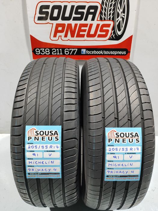 2 pneus semi novos 205-55R17 Michelin - Oferta dos Portes 120 Euros
