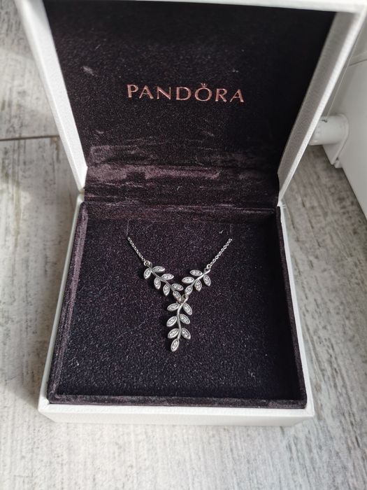 Naszyjnik srebrny Pandora wisiorek łańcuszek biżuteria