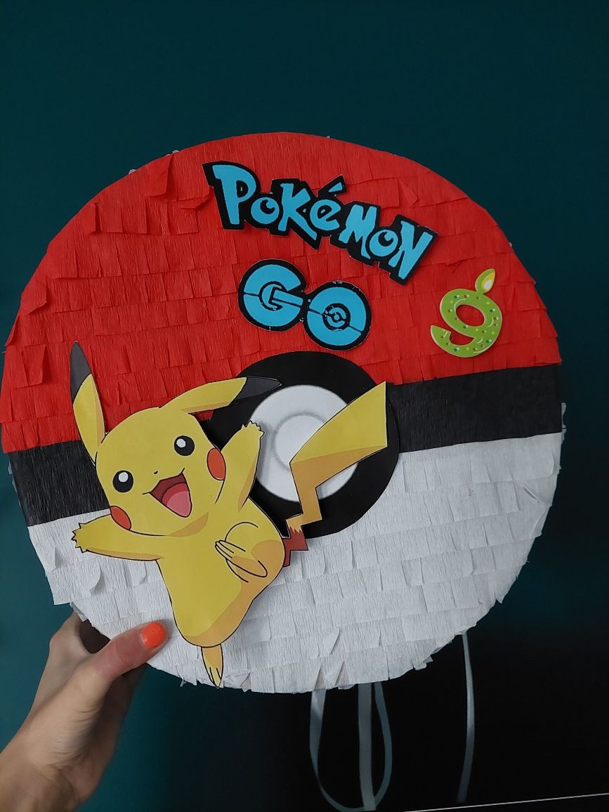 Piniata pokeball dowolny pokemon pikachu wiek imie