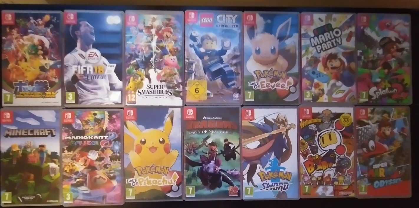 Konsola NINTENDO Switch  Model Czerwono-Niebieski plus 15 gier