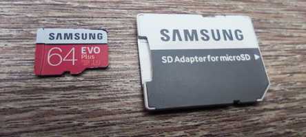 Micro sd 64 gb (samsung) + sd adapter