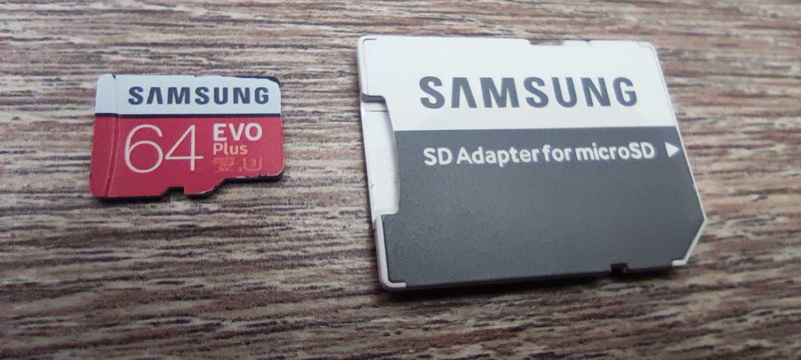 Micro sd 64 gb (samsung) + sd adapter