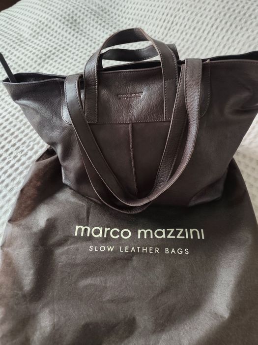 Torebka skórzana typu shopper Marco Mazzini