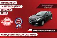 Hyundai I30 1.4 16V 2013r KLIMA, Zarejestrowany w Polsce VAT-marża!