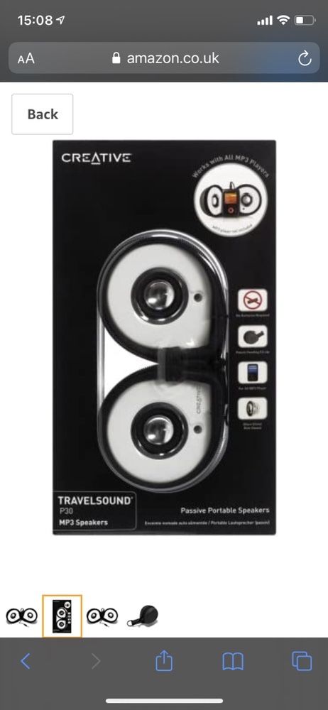 Creative Travel Sound P30 Colunas de som Portáteis